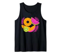 Linda fruta tropical fusión verano Splash Casual Camiseta sin Mangas
