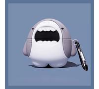 Linda Funda de tiburón para Airpod Pro 2/1 Gen 2022/2023, Divertida Caricatura 3D Kawaii Cool Air Pods Pro 2ª/1ª generación Fundas de Silicona para Apple iPod Pro con Llavero para niños, niñas, niños