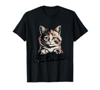 Linda gata Mom estilo retro Retro Kitty Lover para mujeres Camiseta