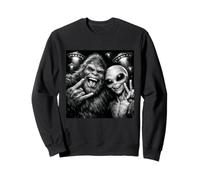 Linda Gran Sonrisa Bigfoot Alien Selfie Divertido Clásico Conspiración Sudadera