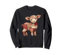 Linda Granja rústica de Cordero con Retazos Sudadera