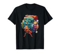 Linda Hormiga de Camping con una Enorme Aventura en Mochila Camiseta