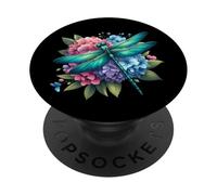Linda Hortensia Armonía Libélula Acuarela Ver PopSockets PopGrip Adhesivo