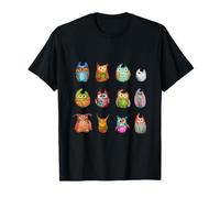 Linda ilustración de búho Colorido diseño de Animales de Dibujos Camiseta