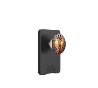Linda Jirafa Africana Parches Marrones Amantes de los Animales Salvajes PopSockets PopWallet para MagSafe