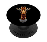 Linda Jirafa con Collar RGB Ruth Bader Ginsburg PopSockets PopGrip Adhesivo