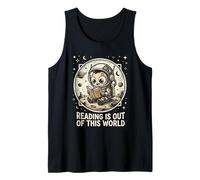 Linda Lectura de Astronauta está Fuera de Este Mundo Bookworm Niño Camiseta sin Mangas