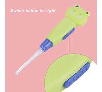 Linda Linterna LED Earpick Earléxis Removedor de Pizca para Pinchazas Herramienta de Limpieza para Cuidado de Bebés en Color de Gato Rosa (gato rosa) (cerdo rosa) (gatito amarillo) (Estilo de rana