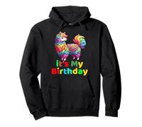 Linda Llama de cumpleaños para Todos los niños de la Familia Sudadera con Capucha