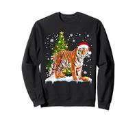 Linda luz de Navidad Tigre Divertido Amante del Tigre Sudadera