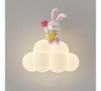 Linda luz de pared de la pared de la nube de la nube Lámpara de la pared de la pared del animal de los niños, luces de pared Kawaii Bear Bunny LED 18W LED Cerrado Hardlied Lámparas de pared de la