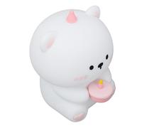 Linda Luz Nocturna para Niños, 5 V, Luz Nocturna de Oso de Pastel, Brillo Ajustable, 1200 MAh, Luz Nocturna Recargable de Silicona para Guardería, Decoración de Habitación Kawaii