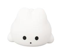 Linda Luz Nocturna para Niños, Lámpara de Conejito Recargable, 16 Colores, Luz Nocturna Regulable de Silicona de Alta Sensibilidad con Luz Blanca Cálida y, Adecuada para bebé,