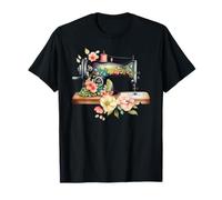 Linda máquina de coser floral, para una costurera de alcantarillado Camiseta