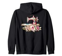Linda máquina de coser floral rosa, para una costurera de alcantarillado Sudadera con Capucha