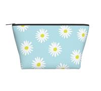 Linda Margarita Flor Florales Azul, Bolsa de artículos de tocador Bolsa de Maquillaje Bolsa de cosméticos Bolsa de artículos de tocador de Viaje portátil