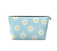 Linda Margarita Flor Florales Azul, Bolsa de artículos de tocador Bolsa de Maquillaje Bolsa de cosméticos Bolsa de artículos de tocador de Viaje portátil