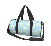 Linda Margarita Flor Florales Azul, Bolsa de Viaje de Gran Capacidad, Bolso Redondo, Bolsa de Viaje Deportiva, Bolsa de Mano, Bolsa de Fitness