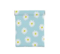 Linda Margarita Flor Florales Azul, Squeeze Top Wallet Bolsa de Almacenamiento para Mujer Monedero pequeño Bolsa de Cambio