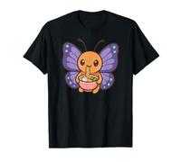 Linda Mariposa Comiendo Ramen Kawaii Arte de Comida Camiseta