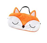 Linda máscara de dormir de animales suave con los ojos vendados lindo conejo panda koala cubierta de ojos sombra de ojos para niños, adolescentes, niñas y mujeres (zorro naranja)