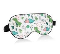 Linda máscara de hoja de dinosaurio para dormir con los ojos vendados Blackout Cooling Funny Eye Mask para dormir con tira elástica para mujeres y hombres