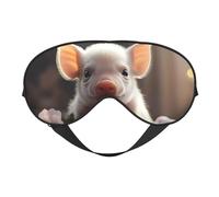 Linda máscara de ojos suave de cerdo joven. Unisex, cómoda y transpirable, adecuada para el descanso diario. Te ayuda a entrar rápidamente en un sueño profundo.