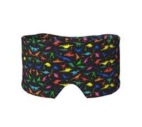 Linda máscara de orejeras para dormir con estampado de dinosa, diadema ajustable para yoga, viajes, mantiene el calor y ayuda cómoda