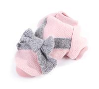 Linda Mascota Cachorro Gato cálido Jersey suéter Arco Prendas de Punto Abrigo Ropa Ropa, suéter de Manga de Invierno Franela Perro pequeño Chihuahua Yorkshire con Capucha Ropa Chaqueta del Perro