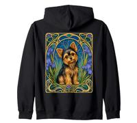 Linda Mezcla de Yorkie o Chorkie Art Nouveau Puppy Dog Sudadera con Capucha