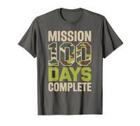 Linda misión Escolar de 100 días cumplida Militar Completo Camiseta
