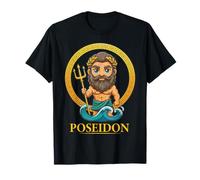 Linda mitología Griega Dios Poseidón Grecia Antigua Chibi Camiseta