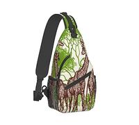 Linda mochila bandolera, mochilero, lindo patrón de jirafa y hojas de árboles, mochila cruzada, estuche para cámara, bolso cruzado para gimnasio, bolso de senderismo al aire libre para hombres y muj