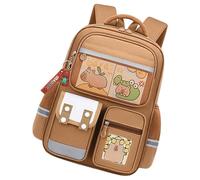 Linda mochila - Bolsa escolar para adolescentes con Capybara Colgante | Mochila de animales casual para la escuela, acampar, viajar | Elegante mochila escolar para adolescentes, niños, mochila