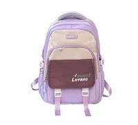 Linda mochila casual para estudiantes, duradera, ligera, mochila escolar, espaciosa, cómoda, mochila de día, viajes, al aire libre, uso diario, mochilas para hombre, morado, Talla única