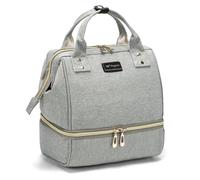 Linda mochila con bolsillos para la bomba de pecho, con cargador USB integrado para teléfono móvil, para madres que trabajan, se adapta a la bomba de pecho eléctrica de tamaño pequeño o manual gris Talla:S