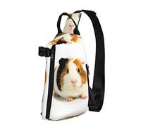 Linda mochila cruzada con estampado de conejillo de indias para hombres y mujeres, para caminar al aire libre, viajes, Negro -, Talla única