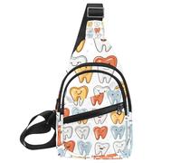 Linda mochila cruzada de cocodrilo de dibujos animados (2) para mujeres y hombres, Multicolor 03, 11.8x7x1.5in/30x18x4cm