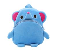 Linda mochila de dinosaurio para niños pequeños con dibujos animados 3D de animales del zoológico de felpa pequeña bolsa de hombro preescolar para niños, guardería, guardería, guardería, bolsa de