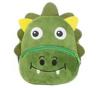 Linda mochila de dinosaurio para niños pequeños con dibujos animados 3D de animales del zoológico de felpa pequeña bolsa de hombro preescolar para niños, guardería, guardería, guardería, bolsa de