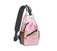 Linda mochila de hombro con honda, mochila, mochila cruzada con diseño de cara de unicornio rosa, bolsos de mano, bolsa cruzada para gimnasio, bolsa de senderismo al aire libre para hombres y mujere
