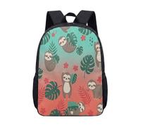 Linda mochila de perezoso de 17 pulgadas, con estampado de mandala, animal meditador, para niños, adolescentes, yoga zen, color turquesa, 09., L, Minimalista