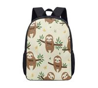 Linda mochila de perezoso de 17 pulgadas, con estampado de mandala, animal meditador, para niños, adolescentes, yoga zen, color turquesa, 07, L, Minimalista