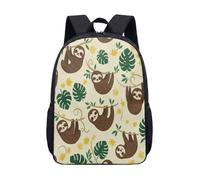 Linda mochila de perezoso de 17 pulgadas, con estampado de mandala, animal meditador, para niños, adolescentes, yoga zen, color turquesa, 06., L, Minimalista
