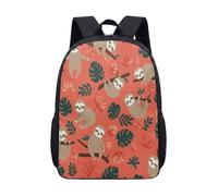 Linda mochila de perezoso de 17 pulgadas, con estampado de mandala, animal meditador, para niños, adolescentes, yoga zen, color turquesa, 13, L, Minimalista