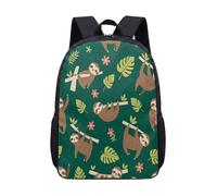 Linda mochila de perezoso de 17 pulgadas, con estampado de mandala, animal meditador, para niños, adolescentes, yoga zen, color turquesa, 05., L, Minimalista