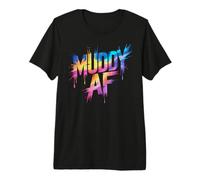 Linda Mud AF Mud Run Queen Mudder Buddies Mudda Fakas Broma Camiseta Premium