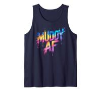 Linda Mud AF Mud Run Queen Mudder Buddies Mudda Fakas Broma Camiseta sin Mangas