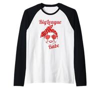 Linda Mujer Amor béisbol BigLeague Babe Caliente béisbol mamá Camiseta Manga Raglan