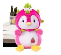 Linda muñeca pingüinos - Peluche con fruta, suave animal de pezzas, almohadillas de compañía de dibujos animados, adorable compañero de abrazos, acogedor peluche para dormir | ideal